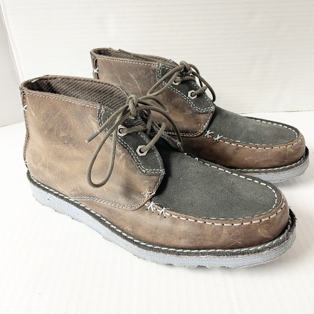 Penguin Moka Kahn Leather Ankle Boots Size 8